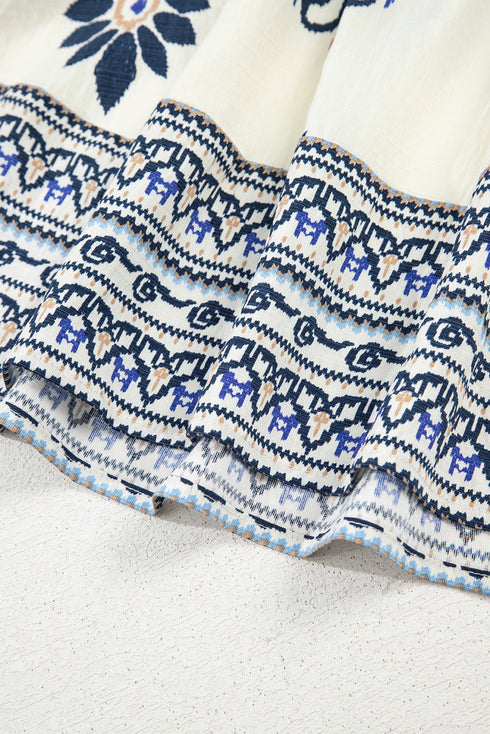 Boho Paisley Print Loose Fit Spaghetti Strap Summer Tank