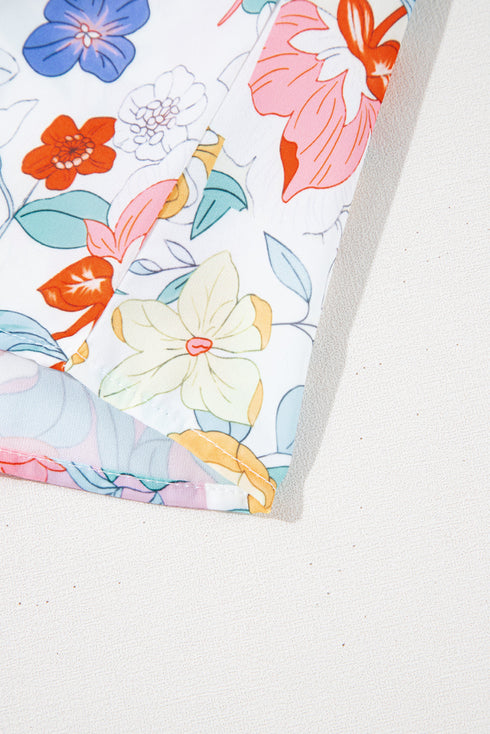 Boho Ruffle V Neck Floral Embroidered Blouse