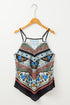 Boho Scarf Print V Neck Sleeveless Cami Tank