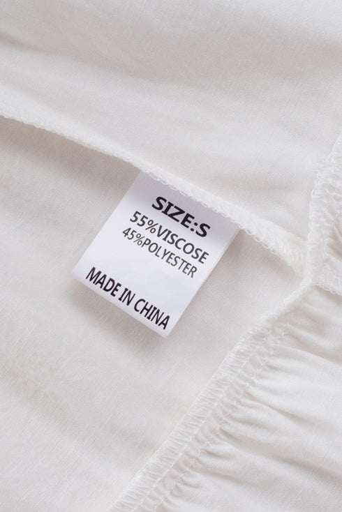 Boho Solid Shirred Ruffle Mini Dress