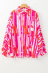 Bold Abstract Geometric Oversized Button Down Shirt