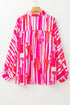 Bold Abstract Geometric Oversized Button Down Shirt