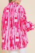 Bold Abstract Geometric Oversized Button Down Shirt