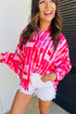 Bold Abstract Geometric Oversized Button Down Shirt