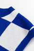 Bold Checkerboard Knit Crew Neck Sweater Vest