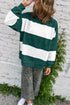 Bold Colorblock Wide Stripe Drop Shoulder Sweatshirt