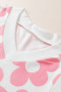 Bold Floral Print Sleeveless V Neck Knit Top