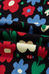 Bold Floral Print V Neck Knit Cardigan