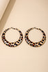 Bold Leopard Pattern Statement Hoop Earrings