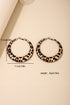Bold Leopard Pattern Statement Hoop Earrings