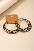 Bold Leopard Pattern Statement Hoop Earrings