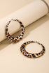 Bold Leopard Pattern Statement Hoop Earrings