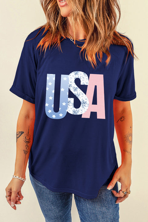 Bold Spirit USA July Fourth Stars Stripes Graphic Celebration Day Tee