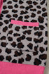 Bold Trim Animal Print Button Front Knit Cardigan