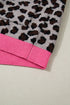 Bold Trim Animal Print Button Front Knit Cardigan