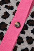 Bold Trim Animal Print Button Front Knit Cardigan