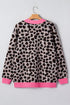 Bold Trim Animal Print Button Front Knit Cardigan