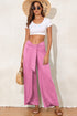 Bonbon Knotted Drop Waist Split Leg Relaxed Pants