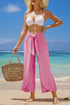 Bonbon Knotted Drop Waist Split Leg Relaxed Pants