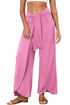 Bonbon Knotted Drop Waist Split Leg Relaxed Pants