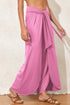 Bonbon Knotted Drop Waist Split Leg Relaxed Pants