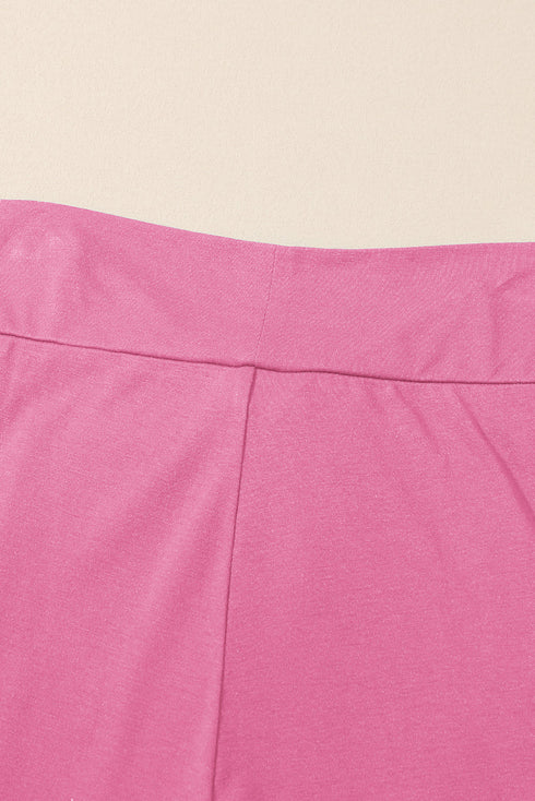 Bonbon Knotted Drop Waist Split Leg Relaxed Pants