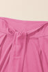 Bonbon Knotted Drop Waist Split Leg Relaxed Pants