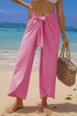 Bonbon Knotted Drop Waist Split Leg Relaxed Pants