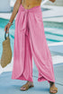 Bonbon Knotted Drop Waist Split Leg Relaxed Pants