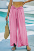 Bonbon Knotted Drop Waist Split Leg Relaxed Pants