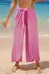 Bonbon Knotted Drop Waist Split Leg Relaxed Pants