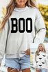 Boo Bat Printed Mock Neck Pullover Sweatshirt