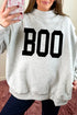 Boo Bat Printed Mock Neck Pullover Sweatshirt