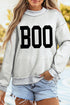Boo Bat Printed Mock Neck Pullover Sweatshirt