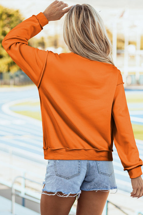 Boo Double Sided Print Reversible Mock Neck Sweatshirt