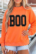 Boo Letter Print Polka Dot Trim Baggy Sweatshirt