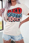 Boozy Letter Graphic Short Sleeve Stars And Stripes T Shirt