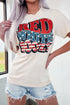 Boozy Letter Graphic Short Sleeve Stars And Stripes T Shirt