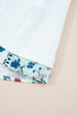 Botanical Patchwork Half Button Cotton Tunic Shirt
