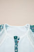 Botanical Patchwork Half Button Cotton Tunic Shirt
