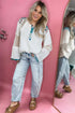Botanical Patchwork Half Button Cotton Tunic Shirt