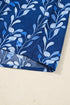 Botanical Print Bracelet Sleeve Notched Neck Viscose Blouse
