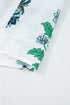 Botanical Print Ruffle Neck Long Sleeve Blouse