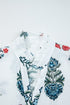 Botanical Print Ruffle Neck Long Sleeve Blouse
