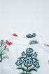 Botanical Print Ruffle Neck Long Sleeve Blouse