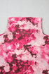 Botanical Print Sheer Mesh Flounce Sleeve Blouse