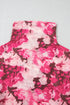 Botanical Print Sheer Mesh Flounce Sleeve Blouse