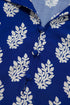 Botanical Print Tie V Neck Ruffle Short Sleeve Blouse