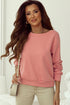 Bow Back Detail Long Sleeve Cotton Knit Top