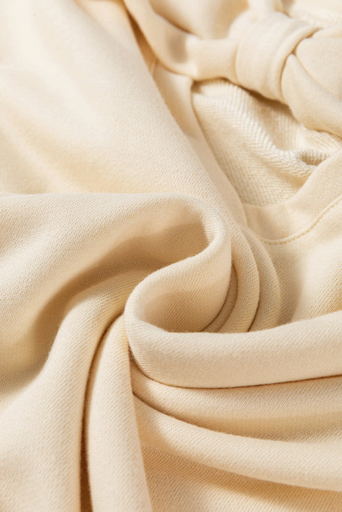 Bow Back Detail Long Sleeve Cotton Knit Top